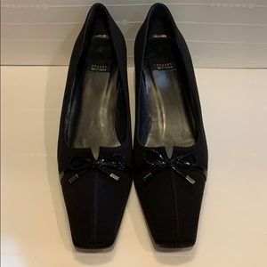 COPY - Stuart Weitzman Little Bow Black Crepe Shoes